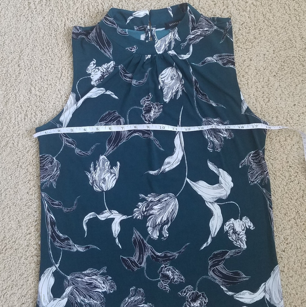 NWOT Banana Republic Sz Small High Neck Blouse - Picture 3 of 6